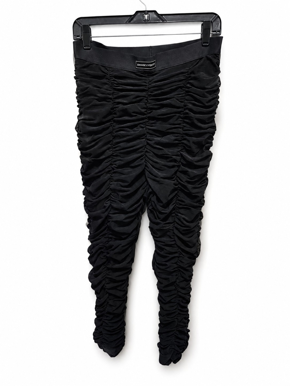 Savage X Fenty Black Ruched Mesh Leggings Plus Size 2X